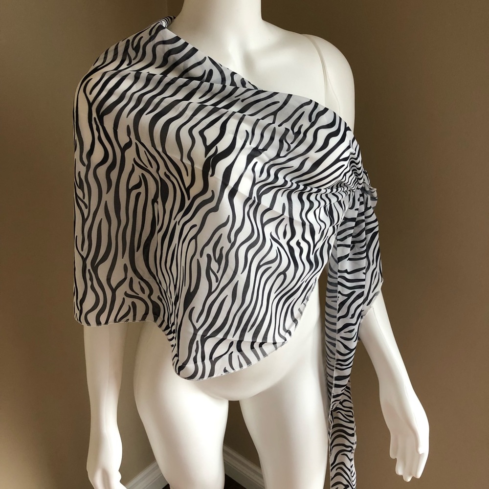 Scarf Wrap Sarong Zebra Print Bathing Suit Bikini Cover Up Summer Essential NEW!